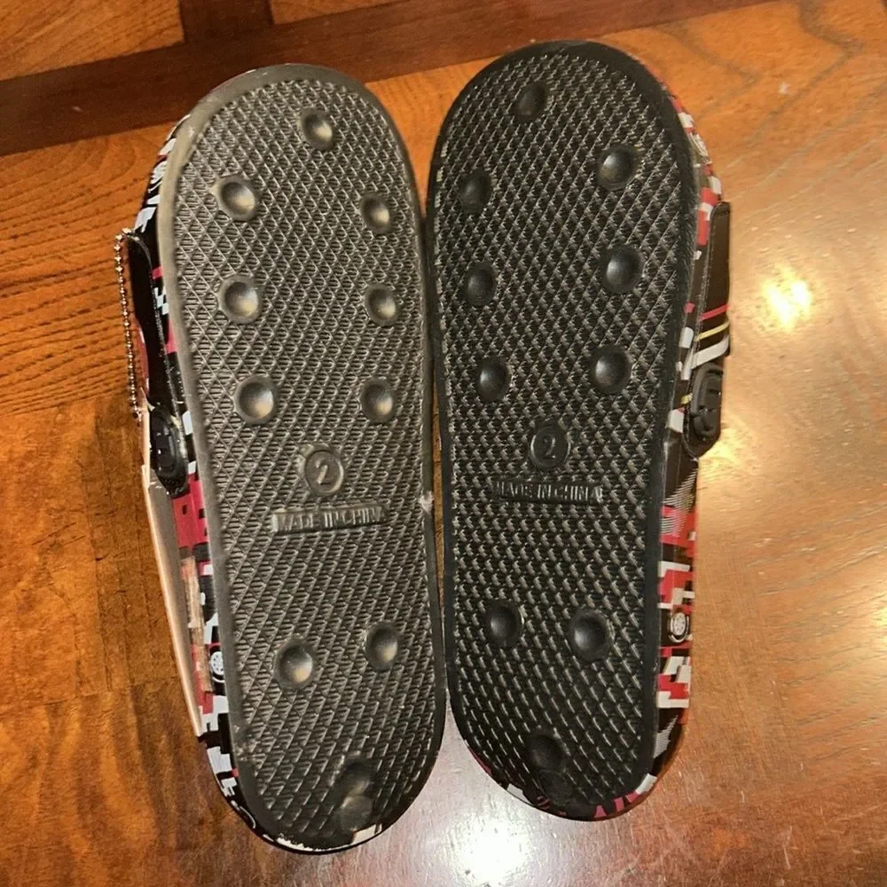 Disney Kids Cars Boys Rubber Red & Black Sandals(Size 12)